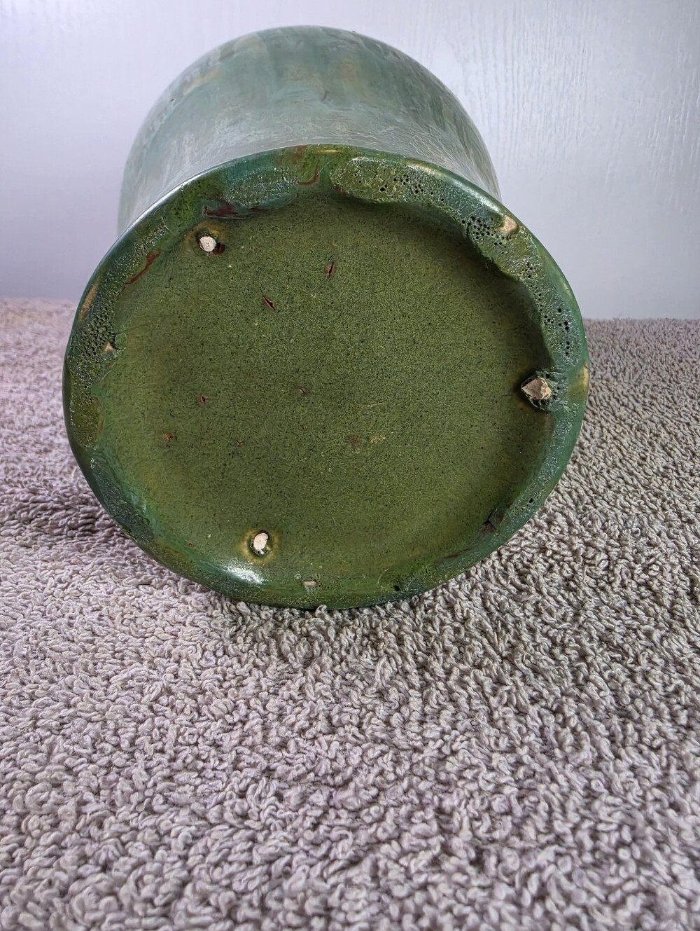 Green McCoy Art Pottery Brutalist Vase - Sculptural Ceramic Vase - Picture 13 of 14